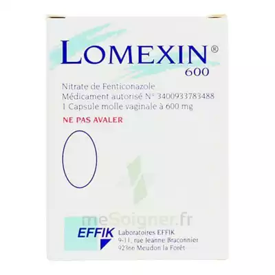 Lomexin 600 Mg Caps Molle Vaginale Plq/1 à CHAMPAGNOLE
